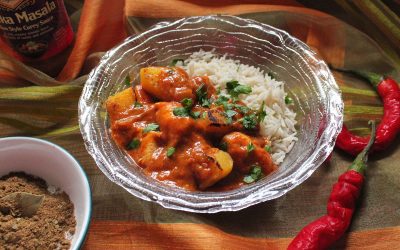 Pollo Tikka Masala con calabaza braseada