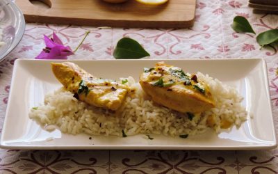 Pollo al curry Madrás, receta exprés