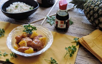 Pollo con piña (estilo chino)