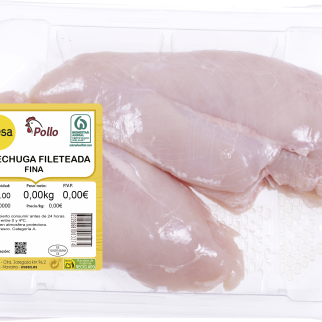 Pechuga fileteada fina