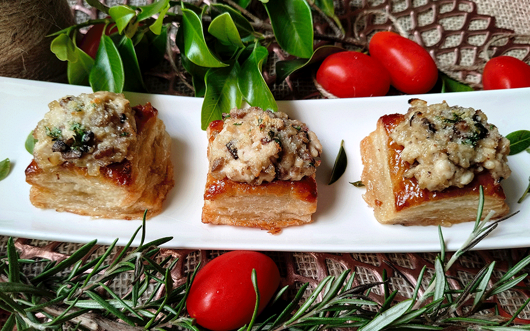 Volovanes de pollo y champiñones