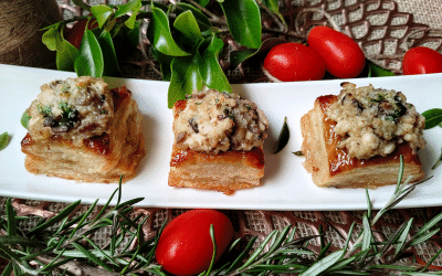 Volovanes de pollo y champiñones